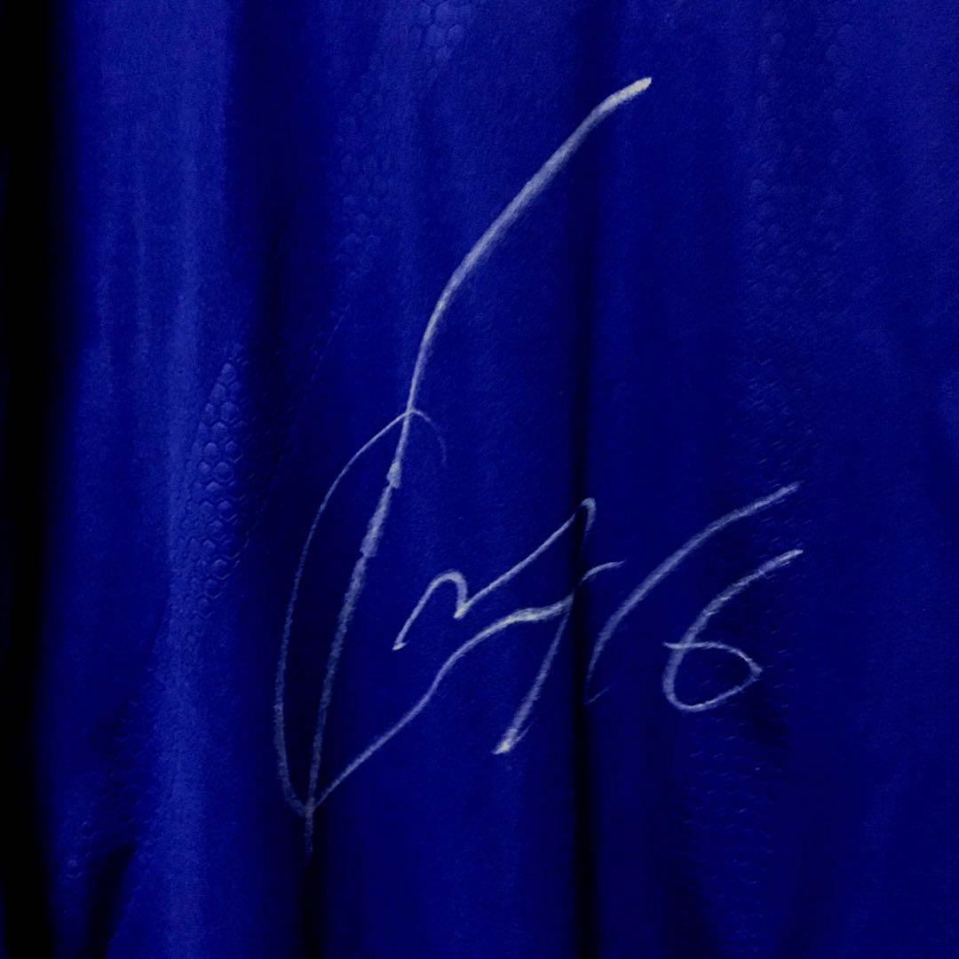 サッカー日本代表レプリカユニフォームNO.16松原健サイン入りOサイズ