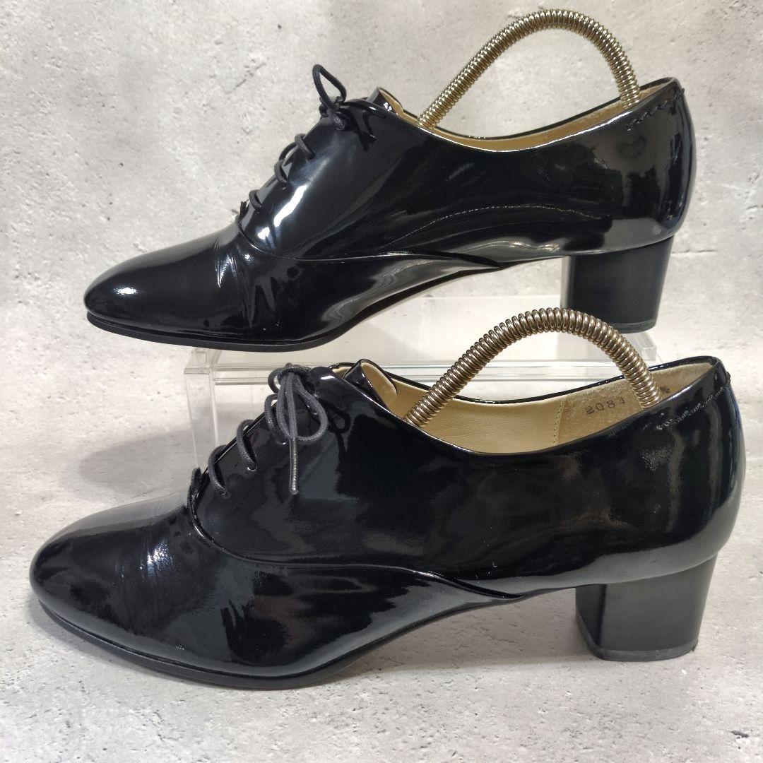 極美品 マーガレットハウエル アイデア ヒールパンプス エナメル 24.5cm