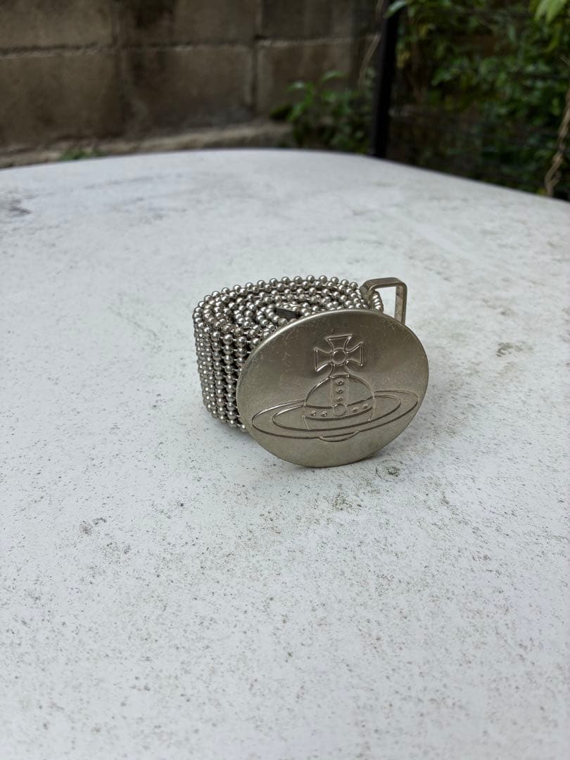 小物 vivienne westwood ball chain belt Vivienne Westwood Line Orb Buckle Belt レザー ベルト (Vivienne