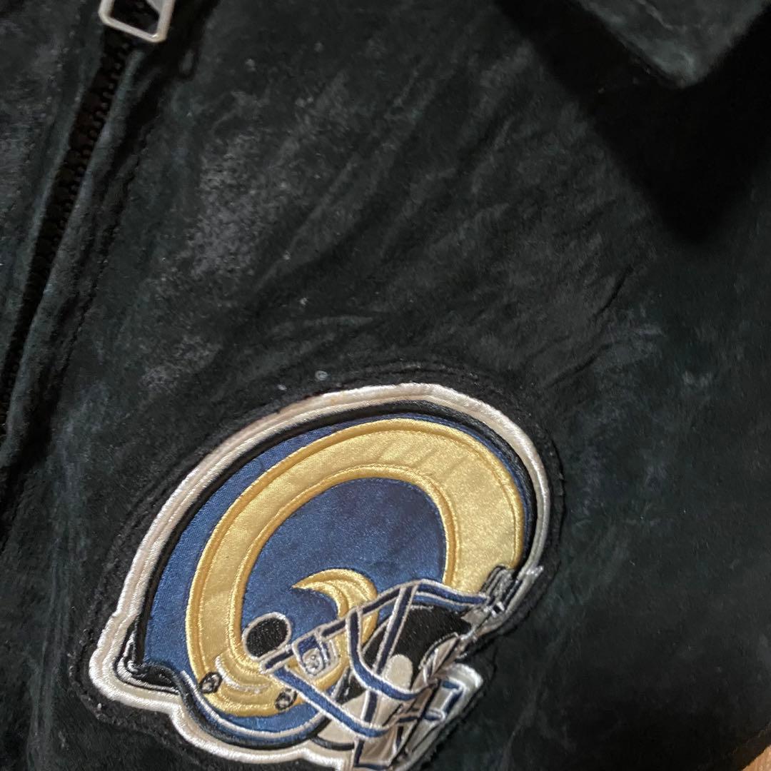 NFL セントルイスラムズ 90s総刺繍レザースタジャン - メルカリ