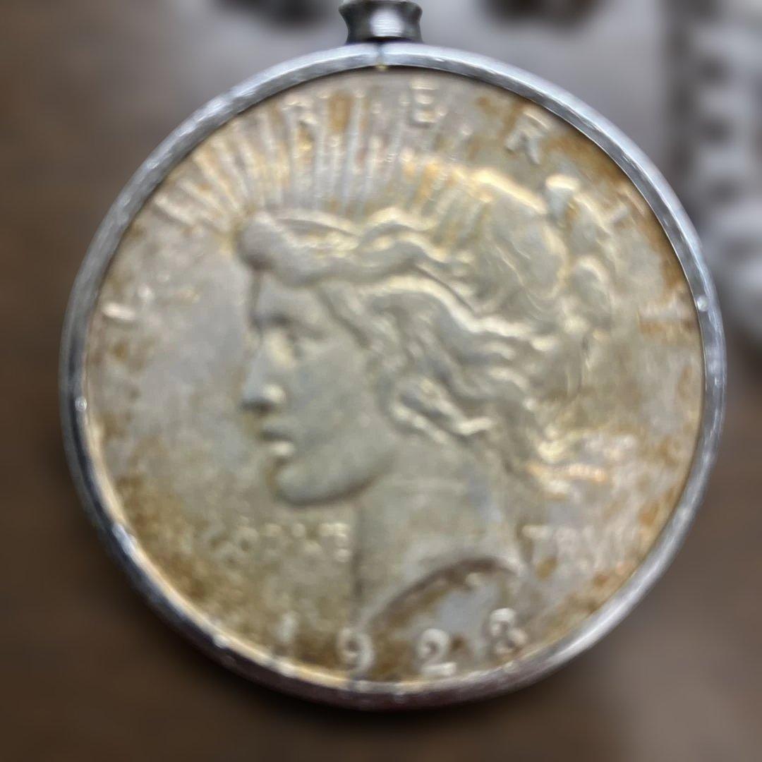 ココア様専用】1923年 リバティ女神と白頭ワシ/ 1ドル銀貨ペンダント