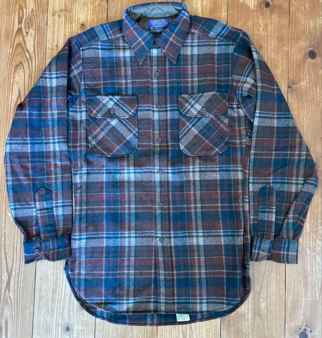 美品 Pendleton ペンドルトン ボードシャツ オンブレチェック 70s