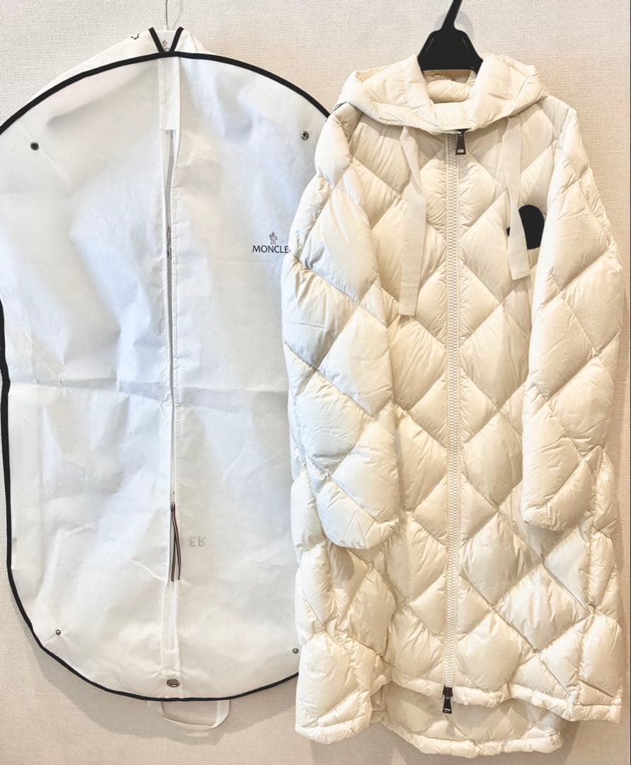 MONCLER モンクレール ロングダウンジャケット 白 ホワイト Litte ロングダウンジャケット : ロングジャケット＆パーカー