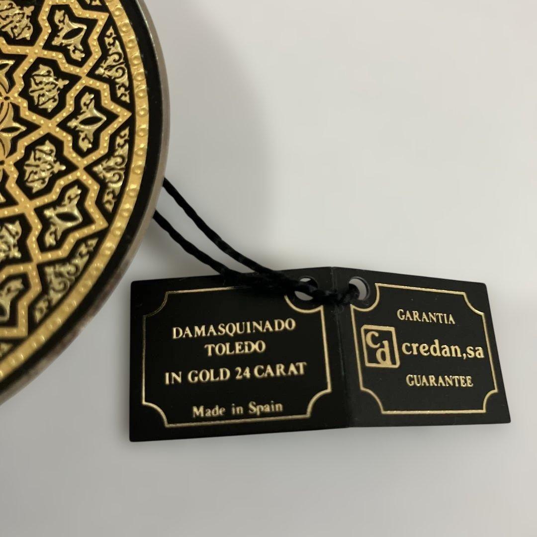 スペイン トレド 象嵌細工「ダマスキナード」 飾り皿（径70㍉、高