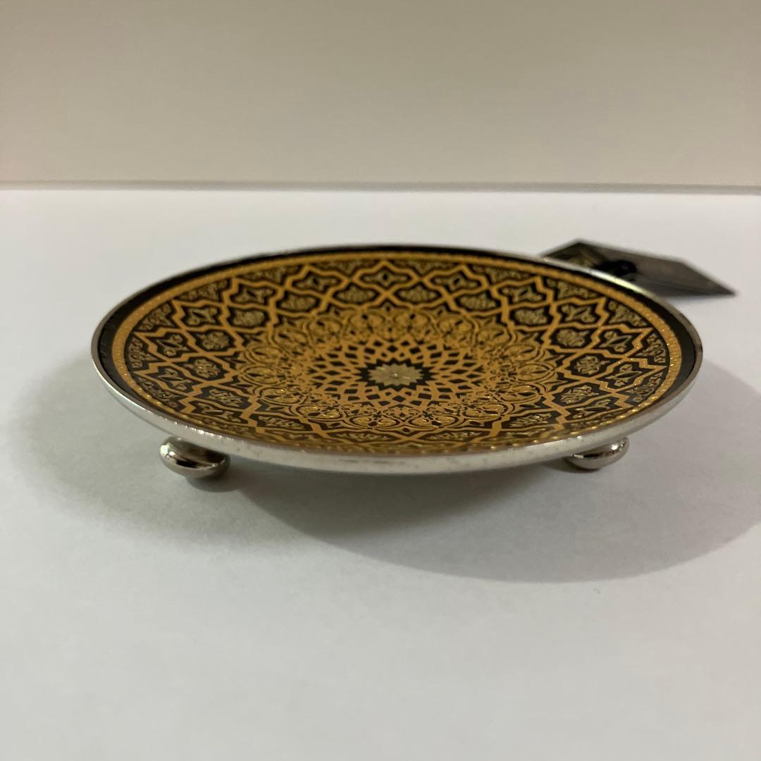 スペイン トレド 象嵌細工「ダマスキナード」 飾り皿（径70㍉、高