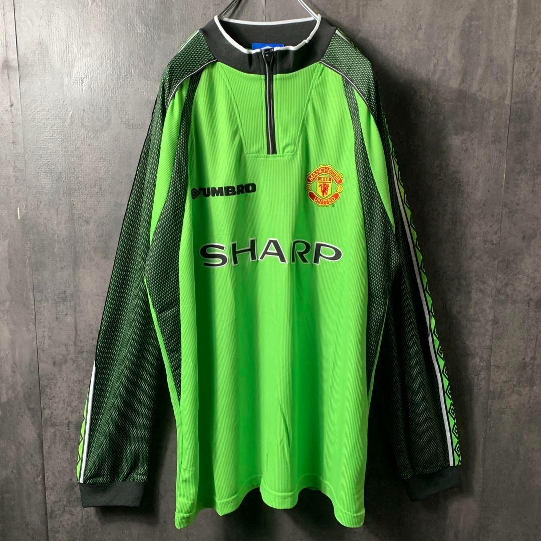 マンチェスターU】 98/99 サッカー ユニフォーム GK 緑 XL ☆希少