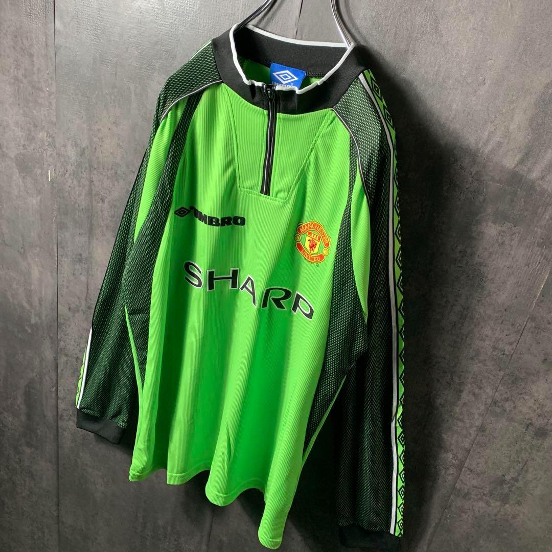 マンチェスターU】 98/99 サッカー ユニフォーム GK 緑 XL ☆希少