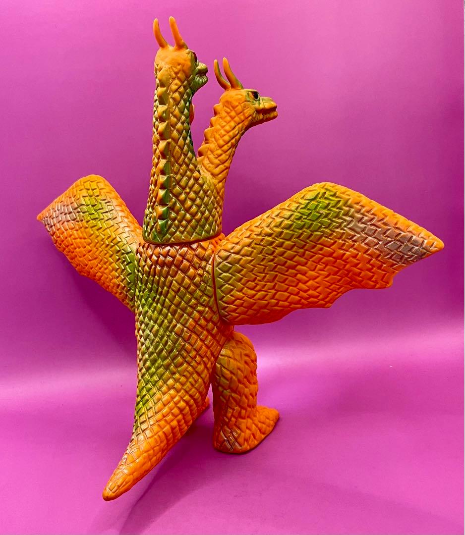 キングギドラ ブルマァク ソフビ人形当時物オリジナル昭和レトロスタンダードサイズ