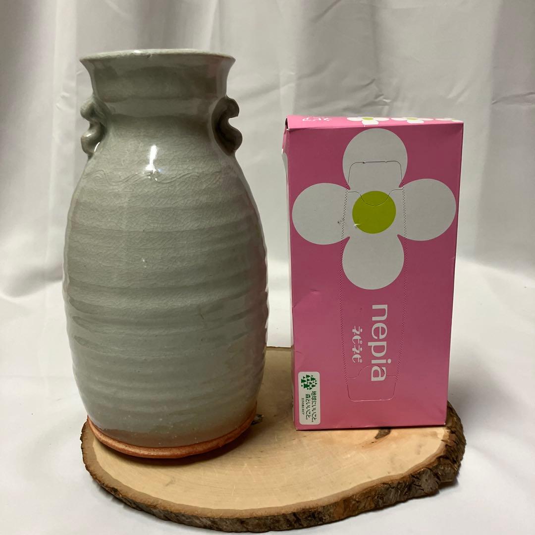 萩花入 天龍窯 要萩作 花瓶 花器 木箱入 服部要萩 華道 茶道 - メルカリ