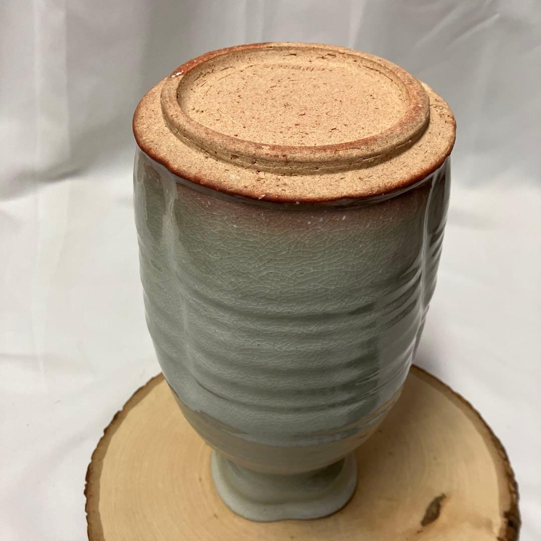 萩花入 天龍窯 要萩作 花瓶 花器 木箱入 服部要萩 華道 茶道 - メルカリ