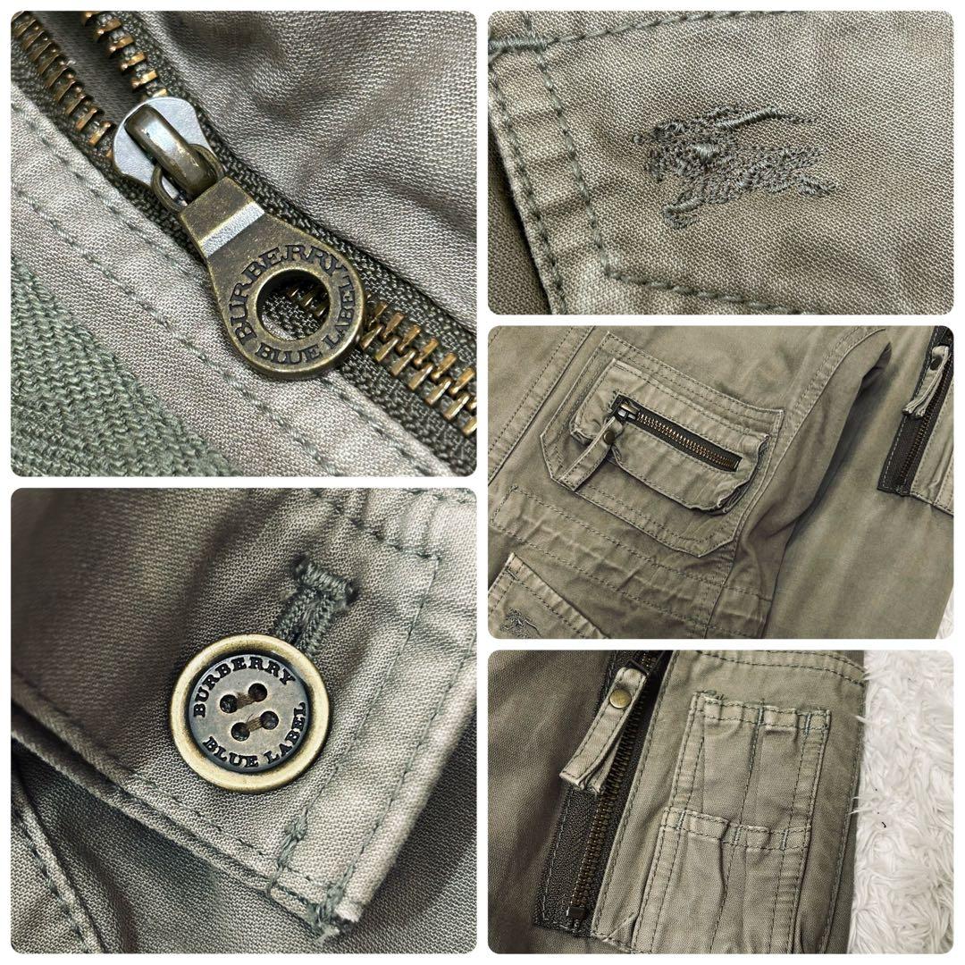 y2k 00s バーバリーブルーレーベル モッズコート ミリタリー ノバ