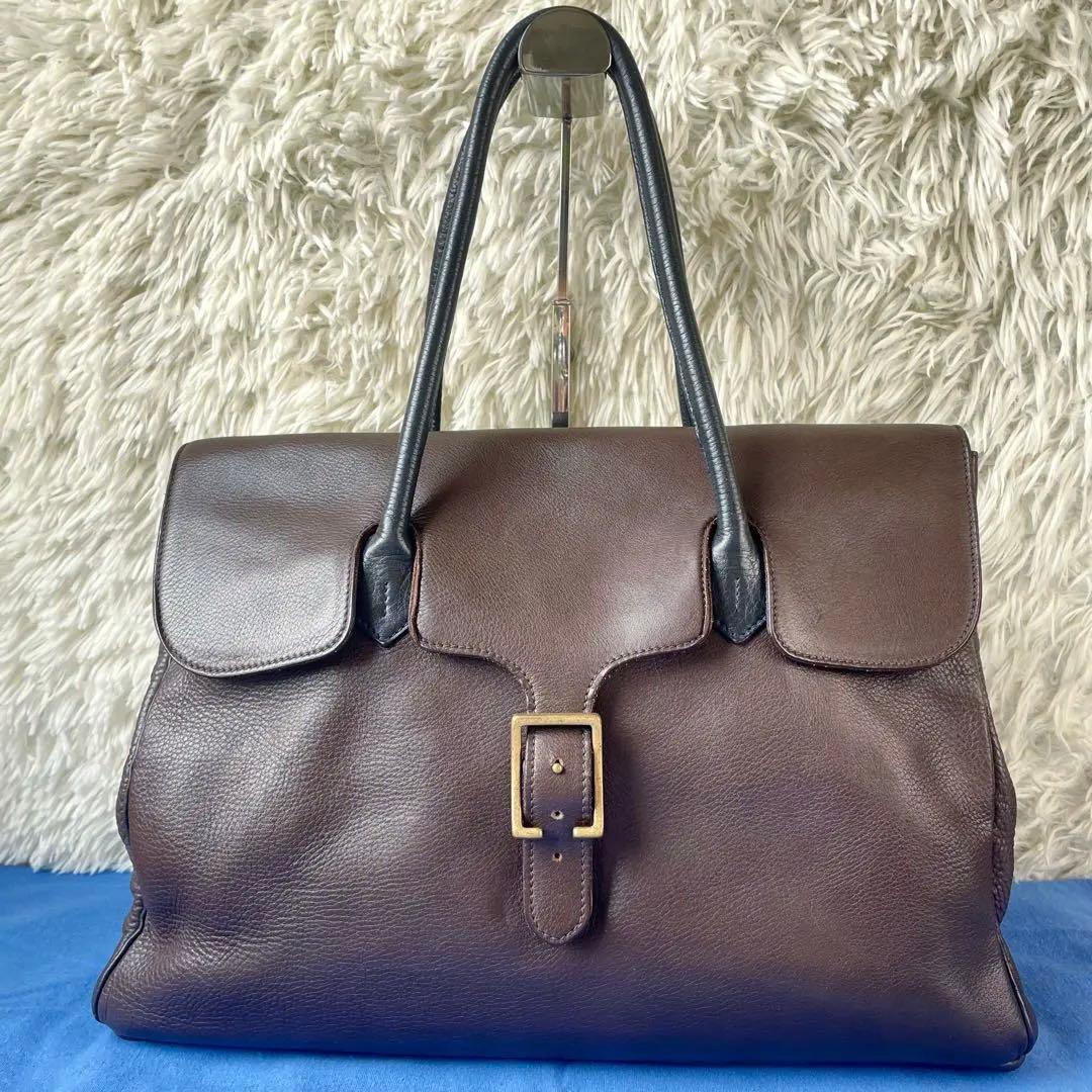 Ciseiシセイ 981 フラップトートバッグ ビジネス バイカラー 本革 A4