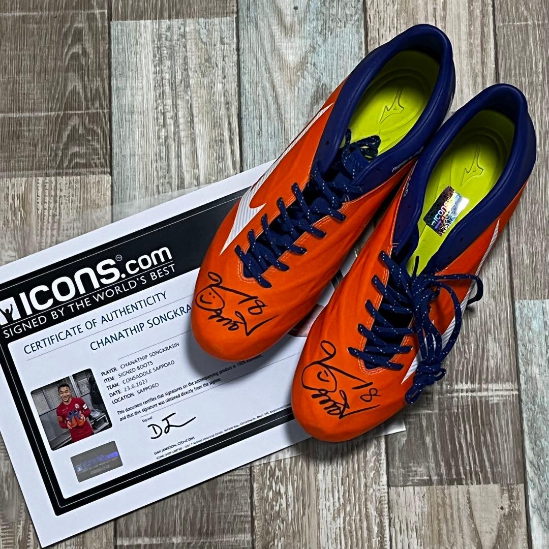 ICONS コンサドーレ チャナティップ 直筆サイン スパイク 川崎フロンターレ ICONS コンサドーレ チャナティップ 直筆サイン スパイク 川崎