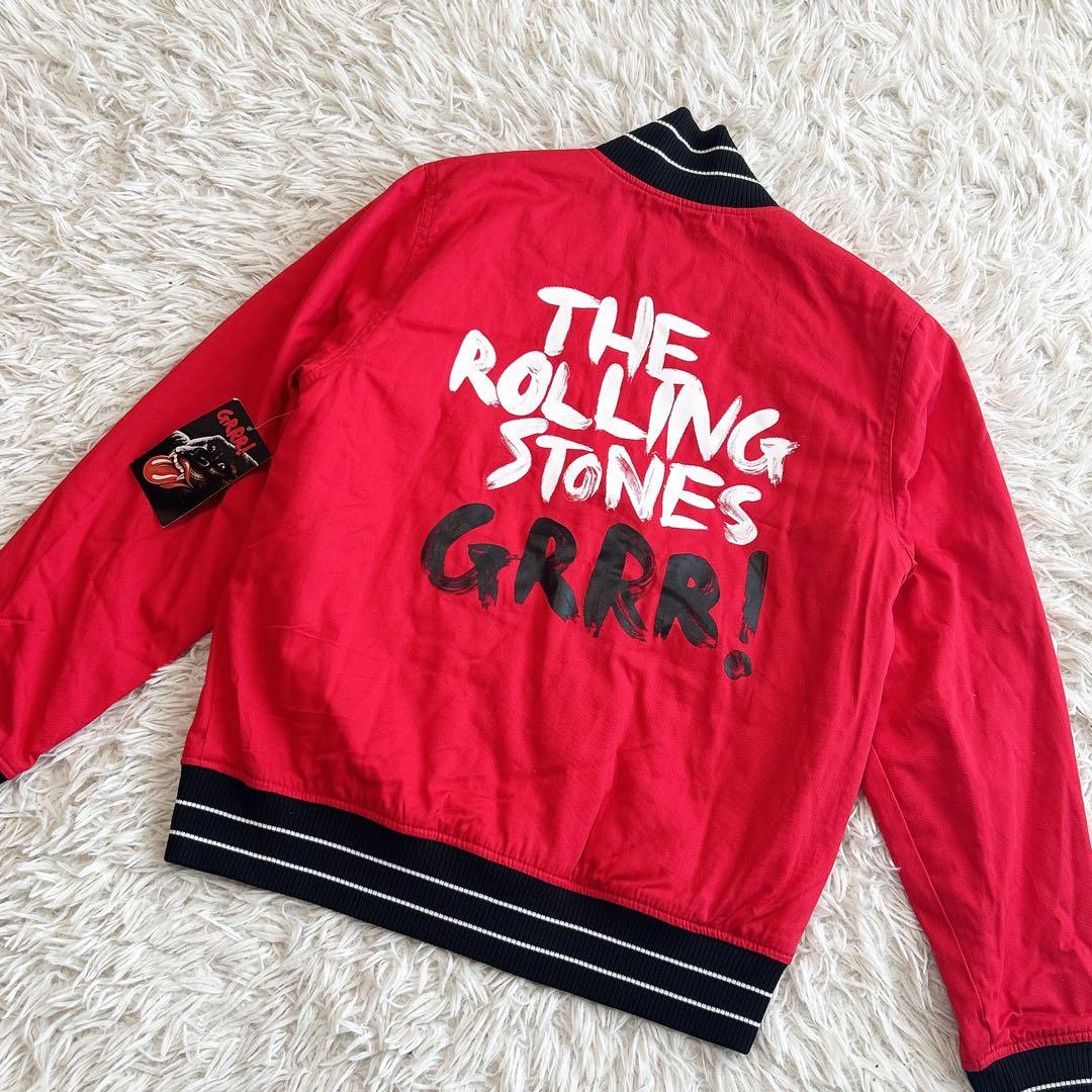 新品タグ付き ザ ローリングストーンズ　スタジャン　ＧＲＲＲ！【M】赤 レッド