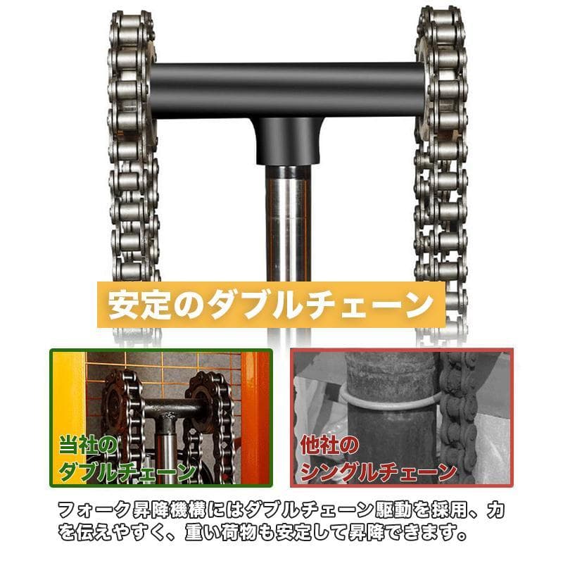 フォークリフト 0.5t スタッカー ハンドパレット 油圧手動 500kg