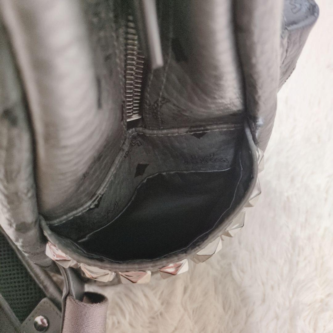あ様専用】MCM リュックサック ヴィセトス スタッズ レザー グレー