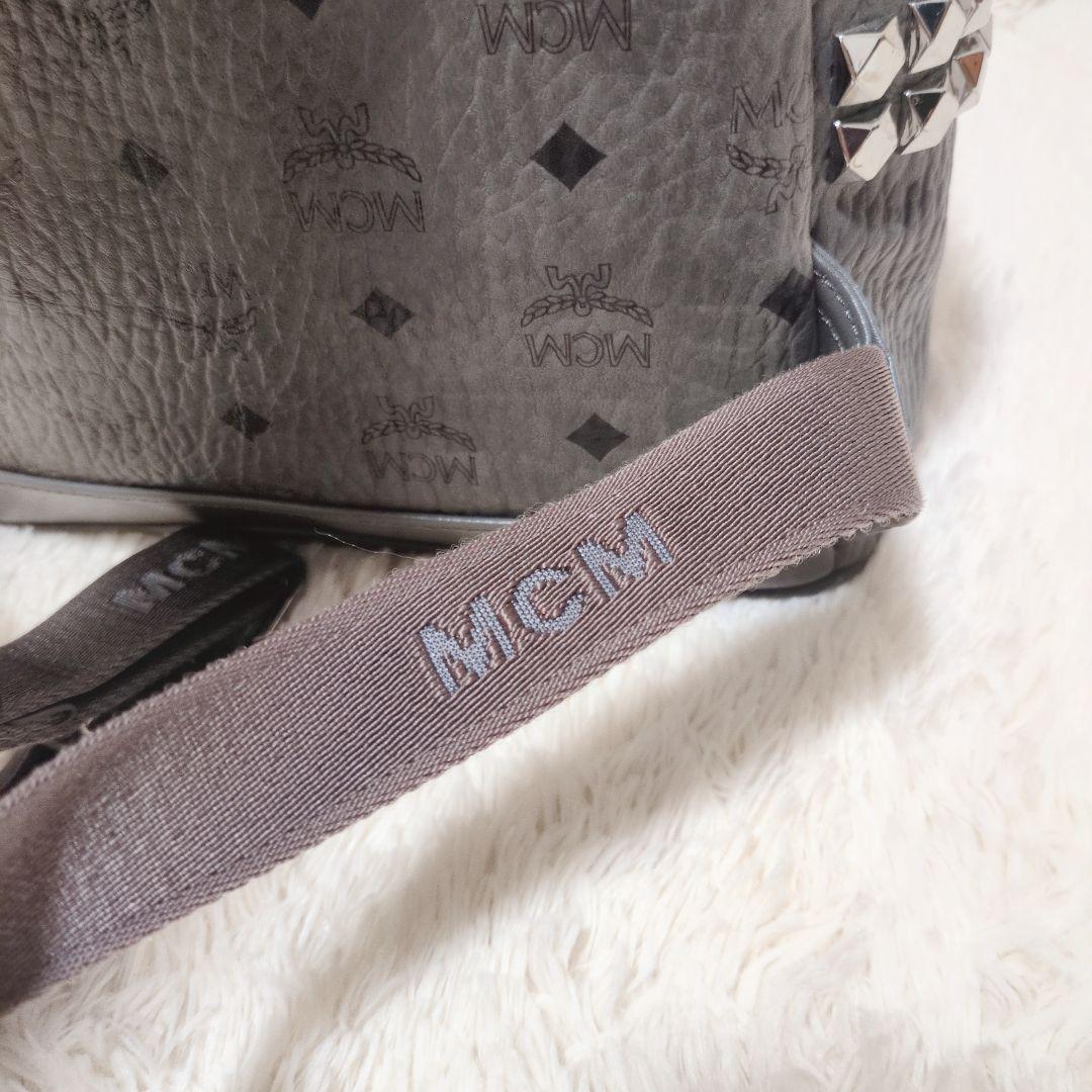 あ様専用】MCM リュックサック ヴィセトス スタッズ レザー グレー