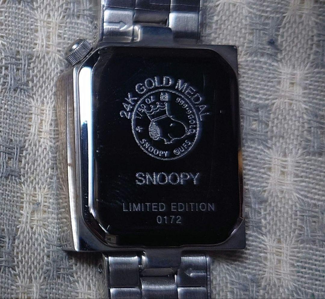  KING スヌーピー ゴールドメダルスケルトンウォッチ(ブラック)