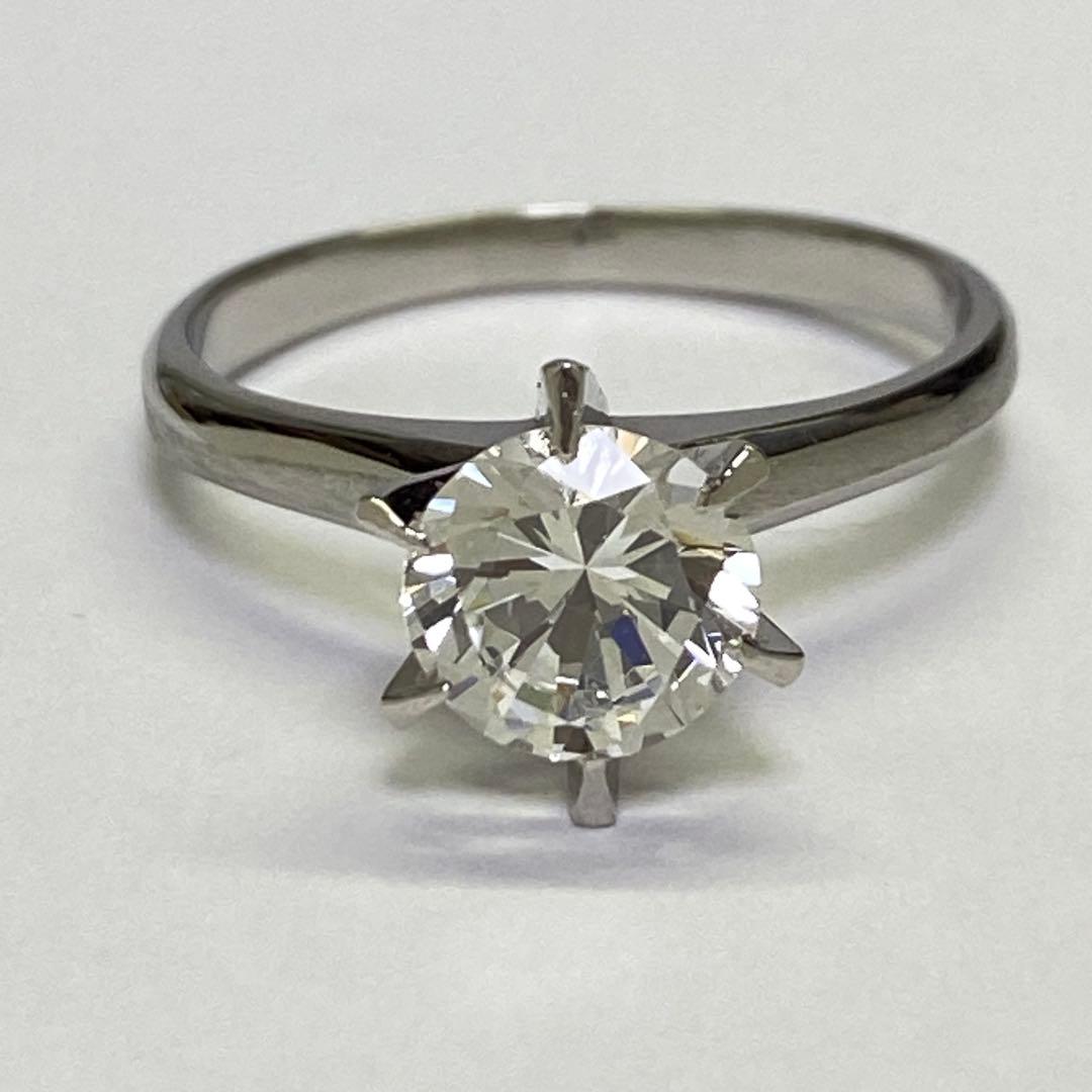 キッミ　Pt850　1.50ct　キュービックジルコニアリング