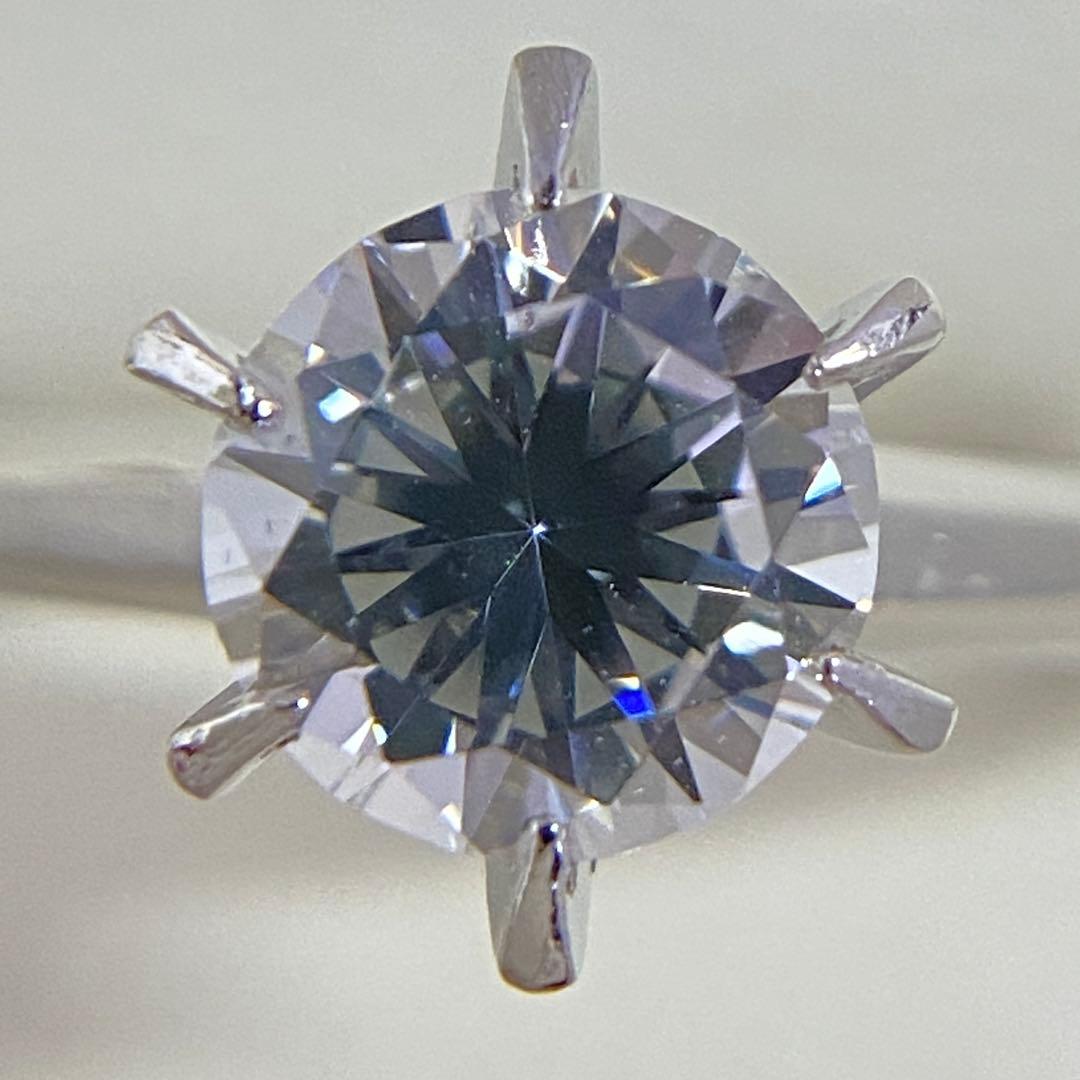 キッミ　Pt850　1.50ct　キュービックジルコニアリング