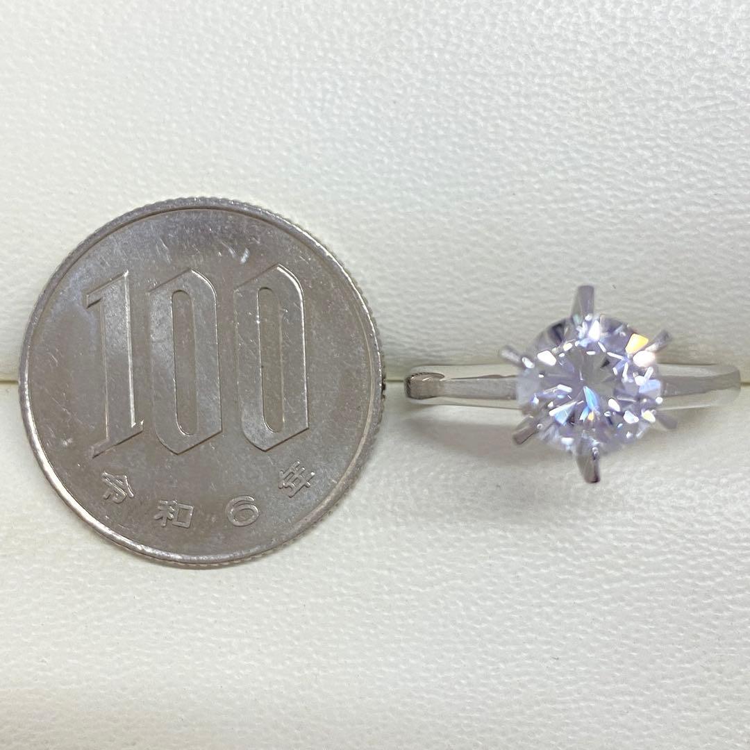 キッミ　Pt850　1.50ct　キュービックジルコニアリング