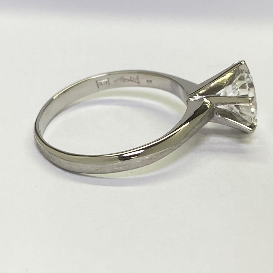 キッミ　Pt850　1.50ct　キュービックジルコニアリング