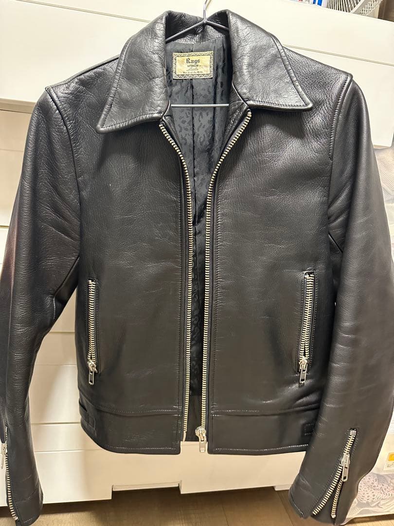 ブラックレザーシングルライダース M WACKO MARIA/LEATHER SINGLE RIDERS JACKET（BLACK）［レザーシングル