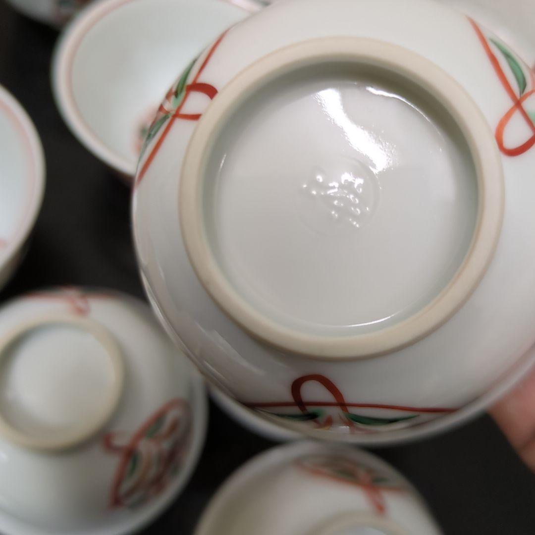 汲出し茶碗 呉須赤絵 福の字 小峠葛芳 茶道具 茶道 10客 木箱 - メルカリ