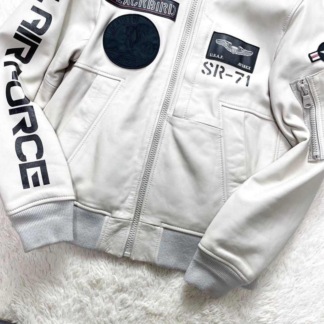 極美品/AVIREX 羊革ラムレザー ブラックバード MA-1 とろとろ - メルカリ
