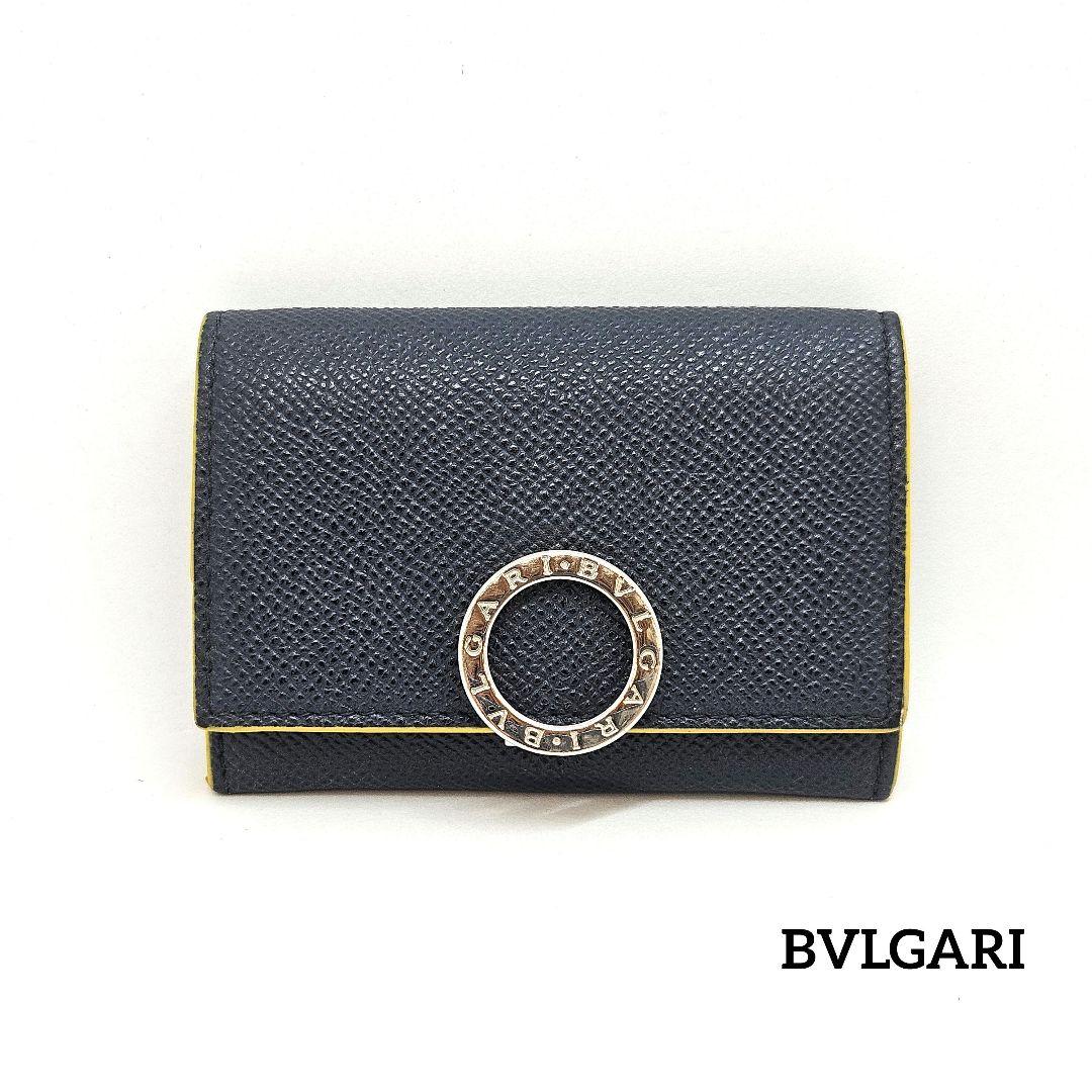 BVLGARI ブルガリ ケース パース サークルロゴ ネイビー BVLGARI（ブルガリ） カードケース BB MAN 30400 280299 メンズ 名刺