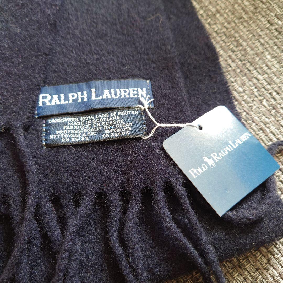 未使用タグ付きRalph LaurenラルフローレンLAMSWOOLマフラー - メルカリ