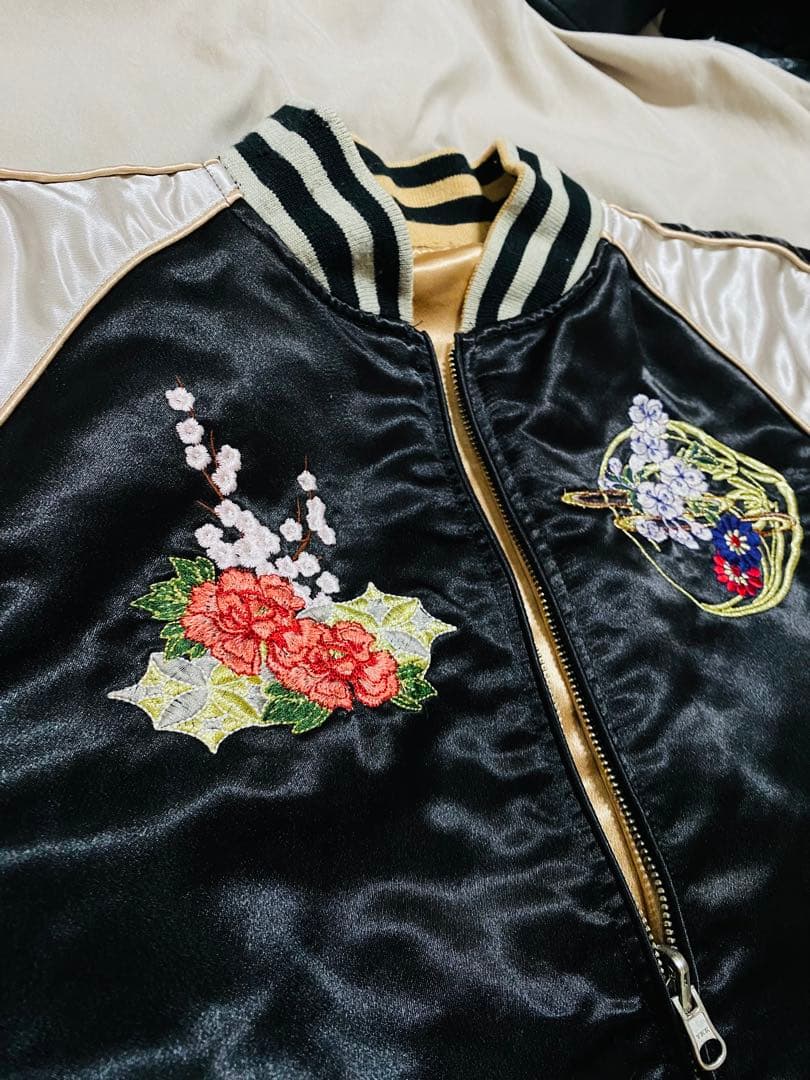 絡繰魂 2面用 スカジャン 日本限定 芸者 サテン unisex - メルカリ