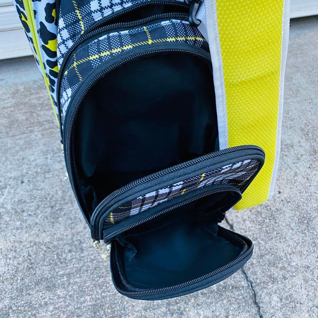 NEW BALANCE チェック柄ヒョウ柄 キャディバッグ ゴルフ - メルカリ