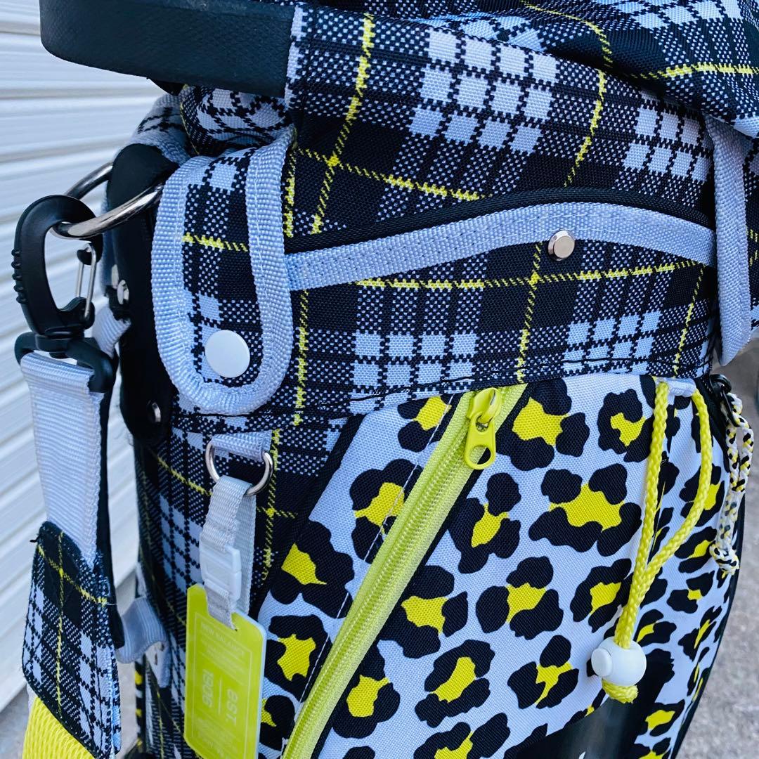 NEW BALANCE チェック柄ヒョウ柄 キャディバッグ ゴルフ - メルカリ