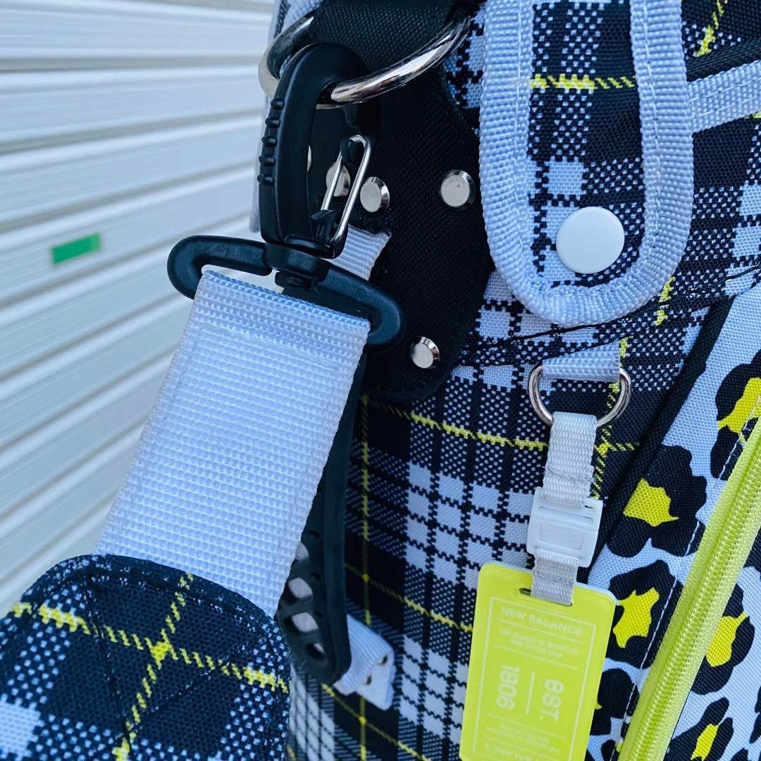 NEW BALANCE チェック柄ヒョウ柄 キャディバッグ ゴルフ - メルカリ