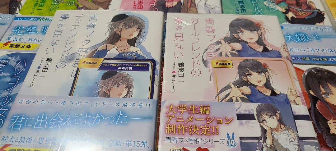 【非売品付き・バラ売り可】青ブタ 小説全巻+映画入場者特典+振り返りコミックなど