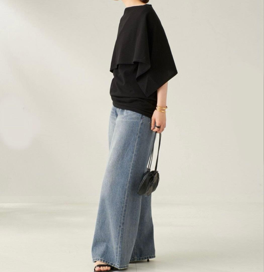 プラージュ plage shawl Tシャツ 定価1.5万円 ブラック マント - メルカリ