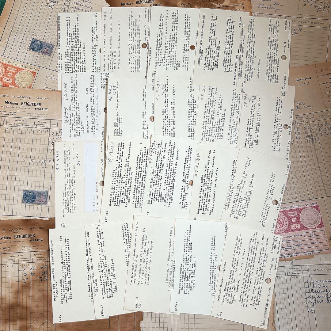 海外 ヴィンテージ ライブラリーカード 20枚 ジャンクジャーナル 素材