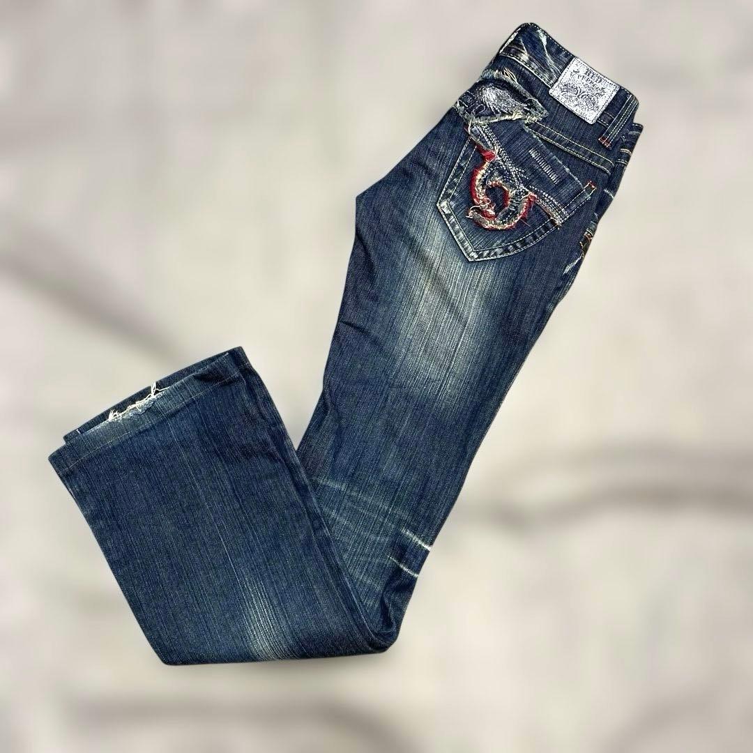 RED PEPPER レッドペッパー 25インチ 刺繍フレア ブーツカットY2K