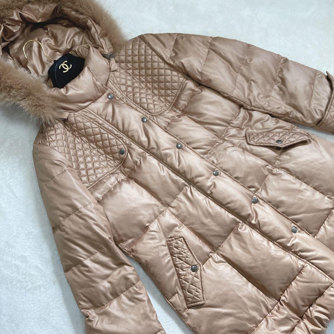 希少美品】レリアン ブラウンゴールド ダウンジャケット フォックス