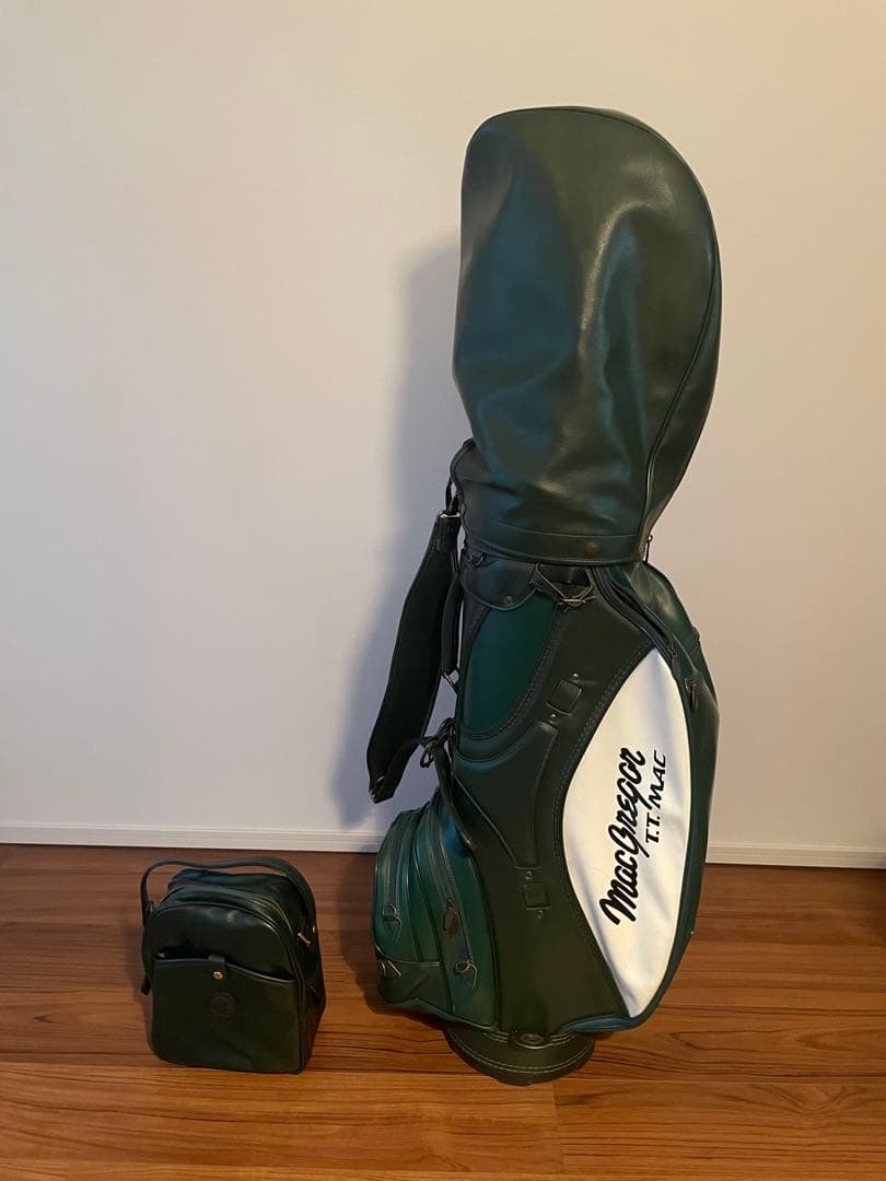 MacGregor 緑色キャディバッグ・本間製シューズバッグ付き ROSASEN（ROSASEN）（メンズ）ゴルフ キャディバッグ 軽量 カート式