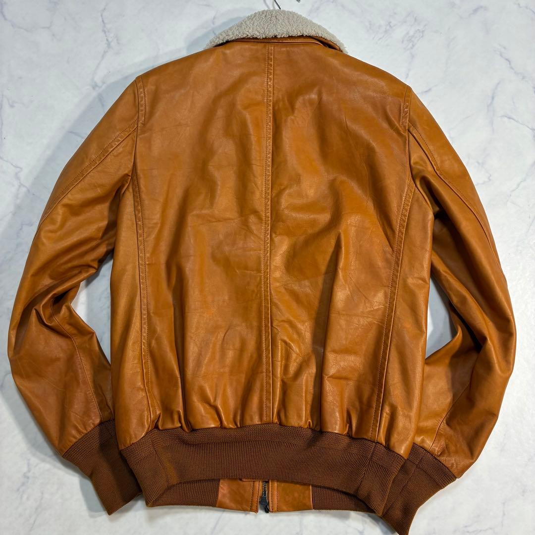 ホースレザー✨N4 A-2 G-1 ライダースジャケット 馬革 キャメル L