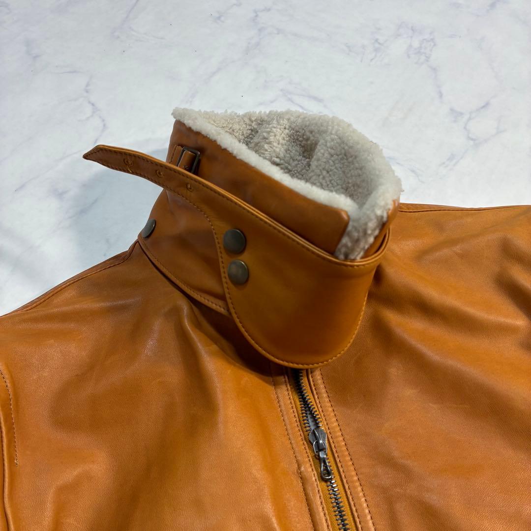 ホースレザー✨N4 A-2 G-1 ライダースジャケット 馬革 キャメル L