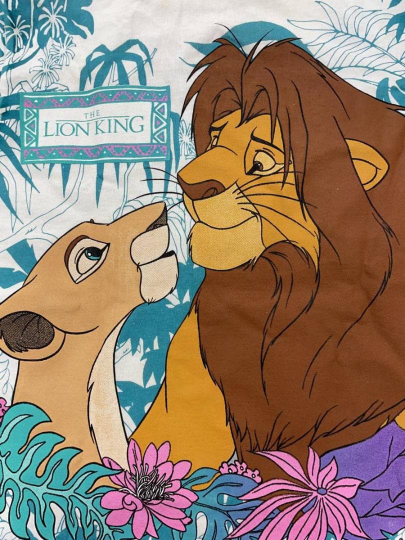 90s ディズニー The Lion King Tシャツ アニメ プロモーション Kids Vintage 90's Disney the Lion King Simba and Nala Tee Size