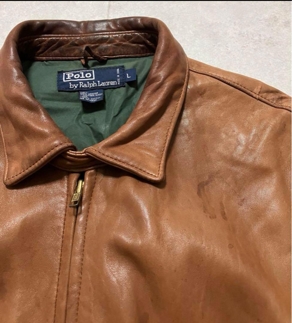 Polo by Ralph Laurenレザージャケットポニー無しスイングトップ