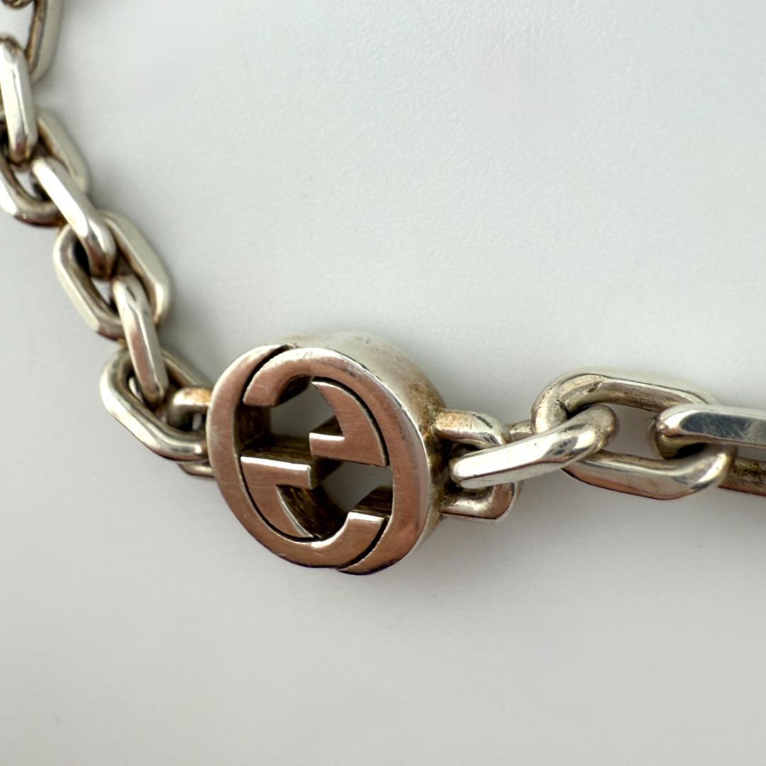 GUCCI グッチ インターロッキング ブレスレット　Ag925 13.7g