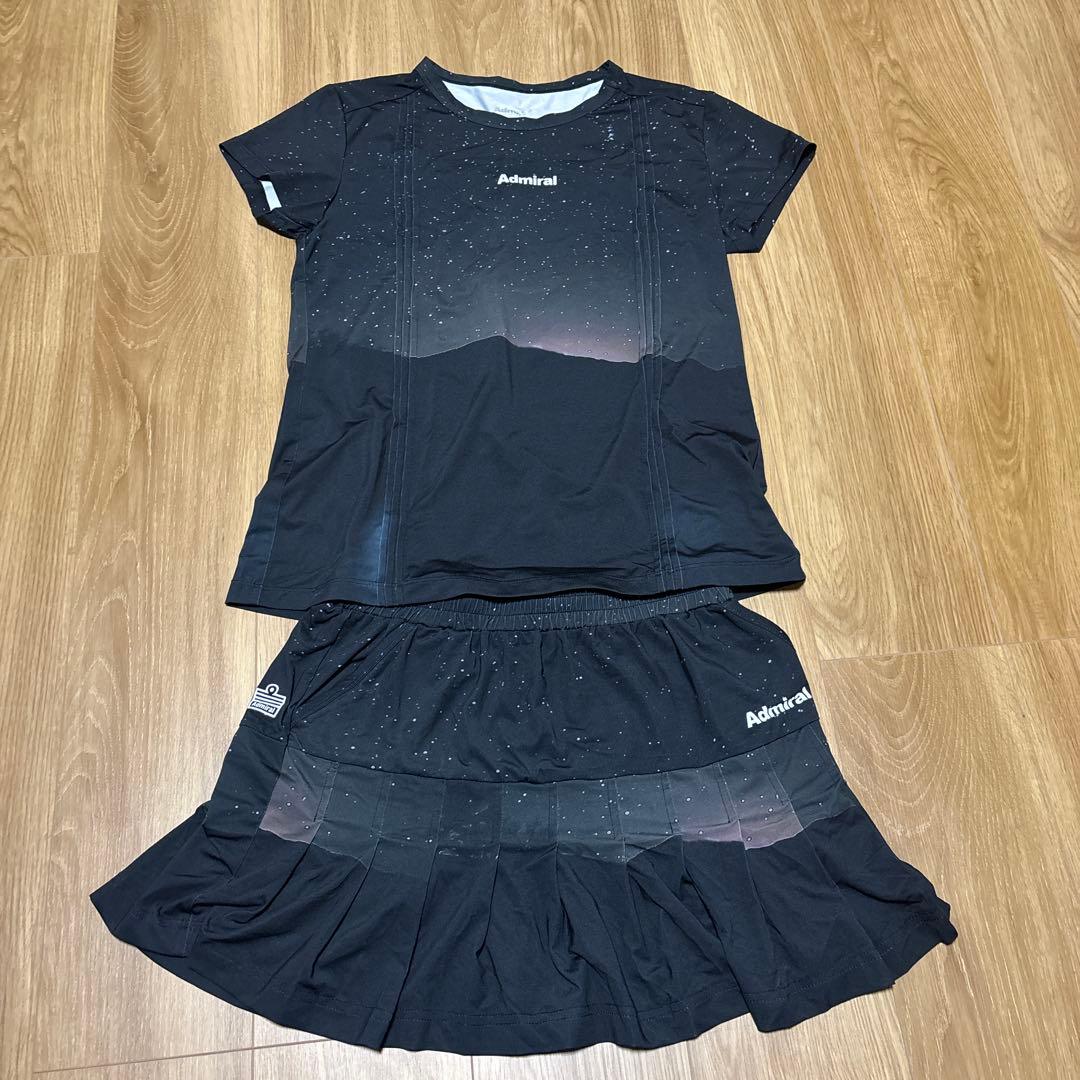 Admiral テニスウェア セット 黒　Lサイズ Admiral（アドミラル） アドミラル『Admiral』 テニスウェア