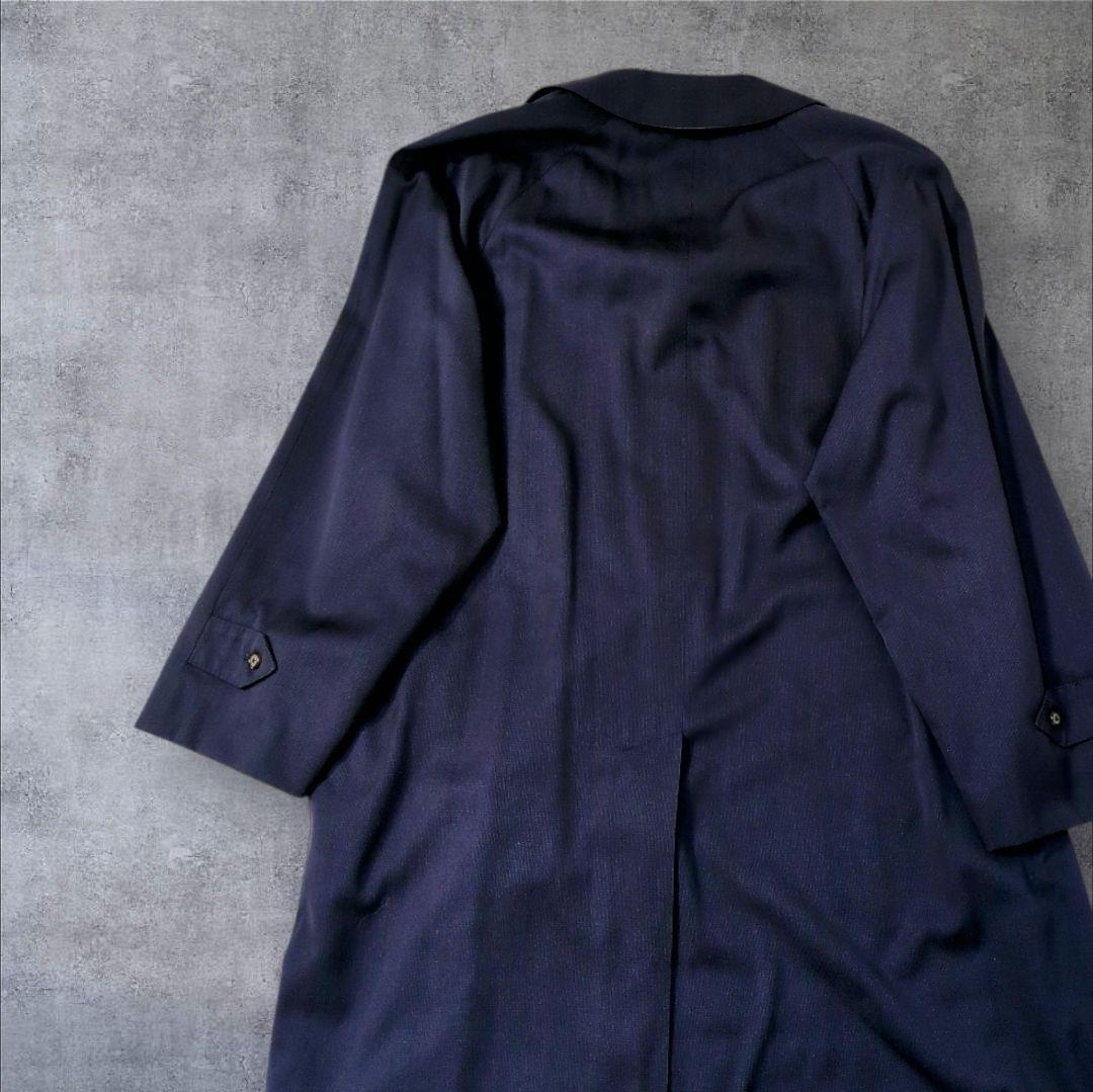 金タグ】バーバリー バルカラー ロング コート ノバチェック XL相当 美