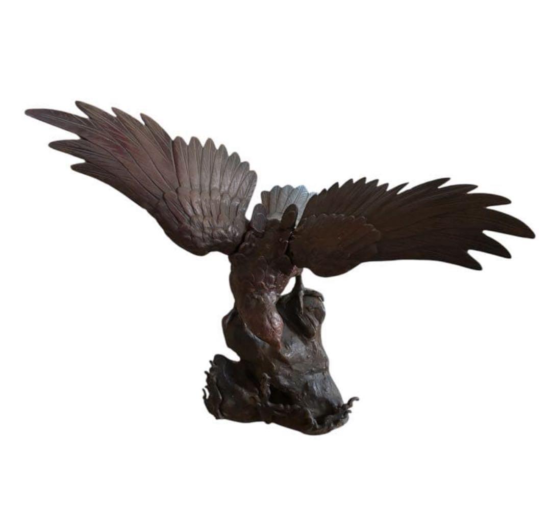 大特価‼️ 置物　鷹　鷲　金属製　金属工芸品　インテリア　銅 骨董品 IMG_7813_sharp-800x800.jpg