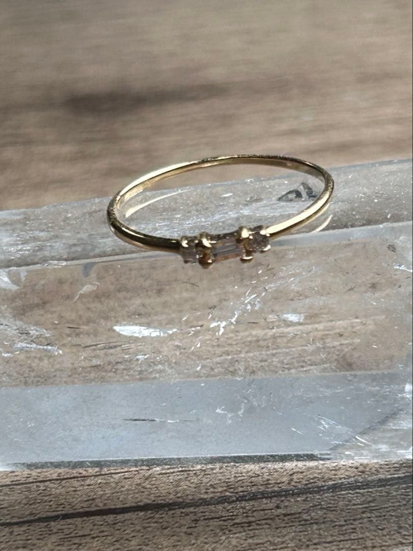 K18YG ダイヤリング　　0.08ct 9号